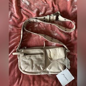 Free people leather crossbody bag